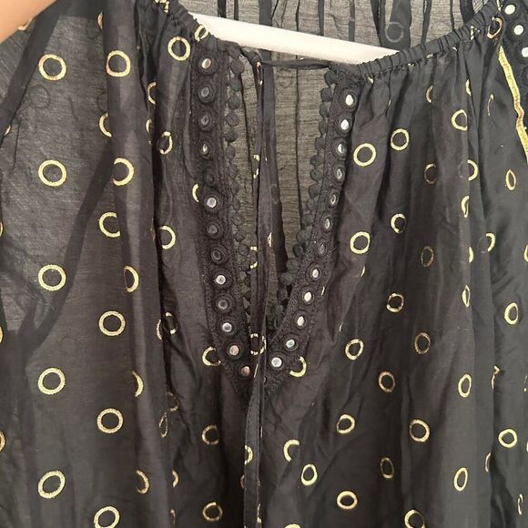 Ramy Brook Silk cotton Nico Mini Cover-Up Dress XS/S ✨ Eyelet Lace Mirror circle - Picture 6 of 8